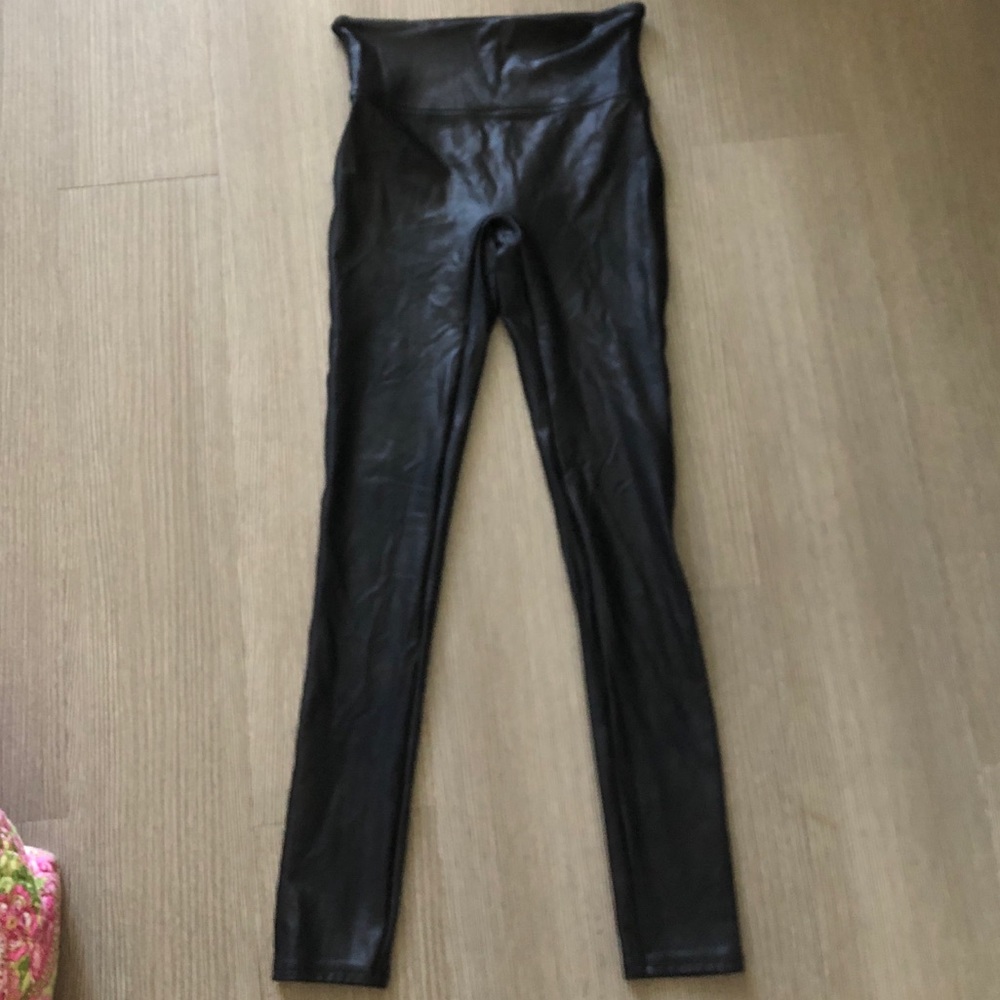 Spanx Faux Leather Leggings Sz S